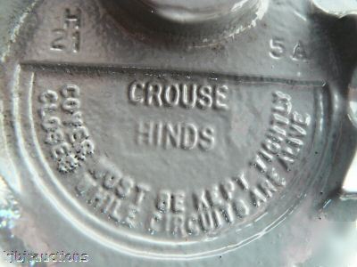 Crouse hinds on/off explosion proof aux. device switch