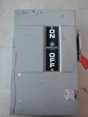 Ge safety switch 266211-b 60 amp 240 volt 15HP 126EE