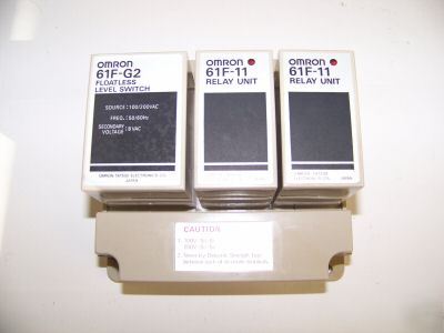 New omron floatless level switch 61F-G2 w/relay units 