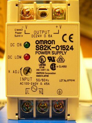 New omron power supply model #S82K-01524 in box