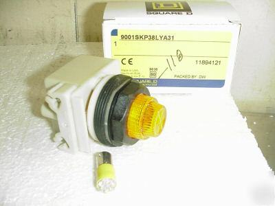 New square d pilot light 9001-SKP38LYA31 l.e.d. pilot