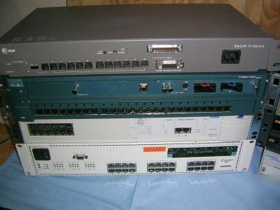 Qty 9 switch hubs cisco,alcatel, nortel,baystack, &3COM