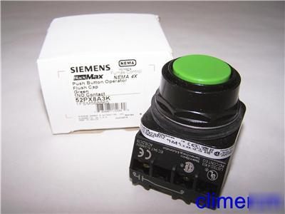 Siemens push button green flush 52PX8A3K 