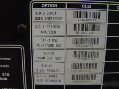 Ttc t-berd 310 communications analyzer w/ 6 options 