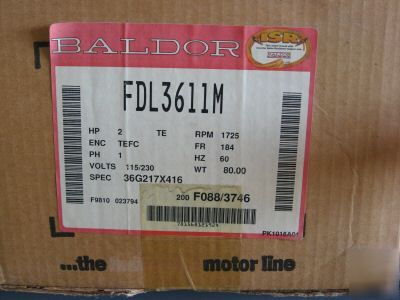 Baldor motor - 2 hp 1725 rpm - 1 phase - farm duty