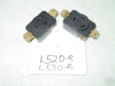 New 2 heavy duty locking receptacles L520 & L530