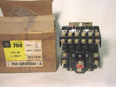 New allen bradley 700-BR800A1 ac relay 8 pole 