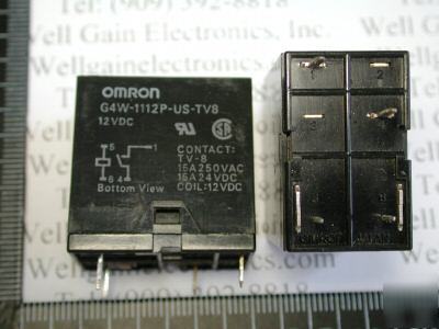 Omron G4W-1112T-us-TV8 12VDC power relay spst 15A 250VA