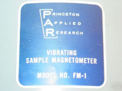 Princeton research vibrating sample magnetometer fm-1