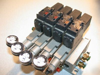 Smc 4 solenoid nvfr 2100 stack up bank assembly 