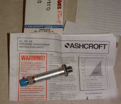 Ashcroft pressure transmitter 60PSIG