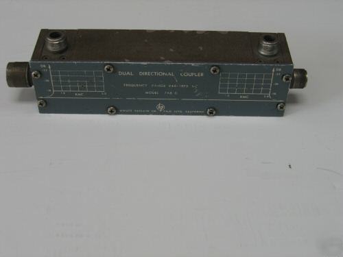 Hp 766D dual directional coupler, 940 mhz to 1975 mhz