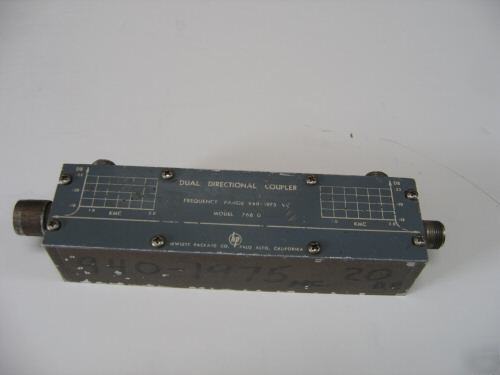 Hp 766D dual directional coupler, 940 mhz to 1975 mhz