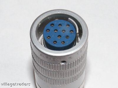 Lot of amphenol 165-10 aluminum female 12 pin connector