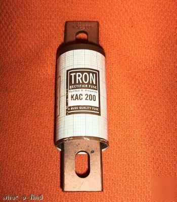 New buss tron kac 200 amp rectifier fuse warranty 