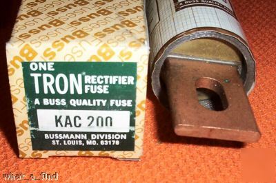 New buss tron kac 200 amp rectifier fuse warranty 