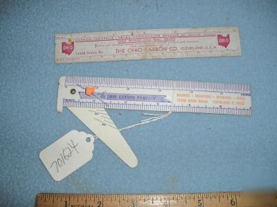 Ohio carbon co. electric motor brushes ad rulers