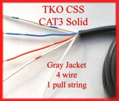 300 foot bulk telephone solid wire 24 awg - 4 wire CAT3