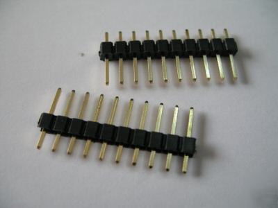 40PCS of single pin header 10PINS,golden plated