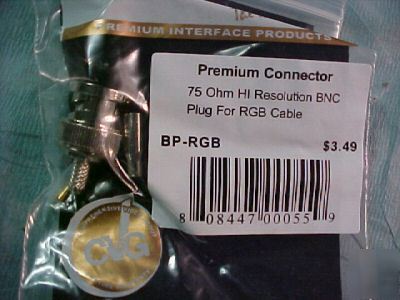 75 ohm hi resolution plug for rgb cable bp-rgb qt. 100 