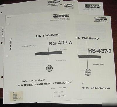 Ansi/eia standard book lot for sensitive switches 
