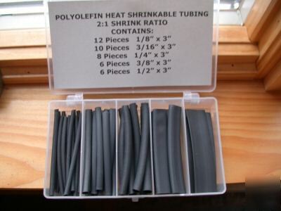 Heat shrinkable tubing 43 pc kit 1/8 3/16