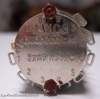 Janco 2AMP 115 vac rotary switch 27-1907-4-C8N-1,8904