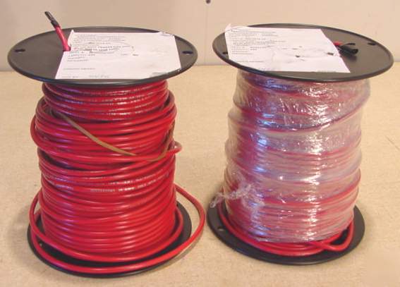 New 2 250' rolls 1 conductor 10 awg stranded wire hot 