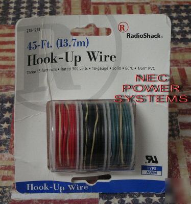 New 45 ft 18 awg hook-up wire rated 300 volts 278-1223