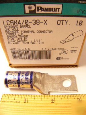 Panduit LCAN40-38-x 4/0AWG lug lot of 10