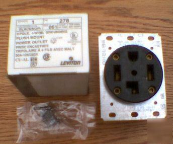 New leviton 278 receptacle 30 amp 125/250 v 14-30R