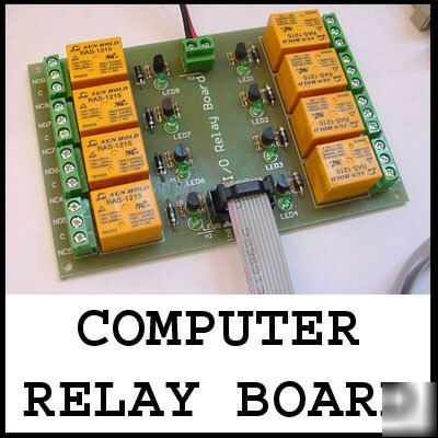 Relay unit - control up to 8 devices using your pc