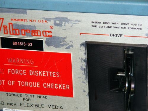 Vibrac flexible disk analyzer, model 1090 diskette