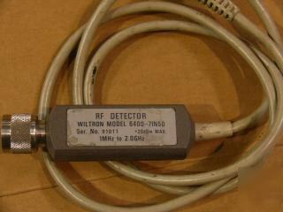Wiltron 6400-71N50 rf detector , 1MHZ to 2.0 ghz