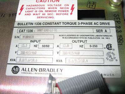 Ab allen bradley 1336-B007-ead-L1-S1 7 hp 7HP constant