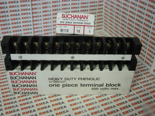 Buchanan terminal block B112 12 circuit 600 v 