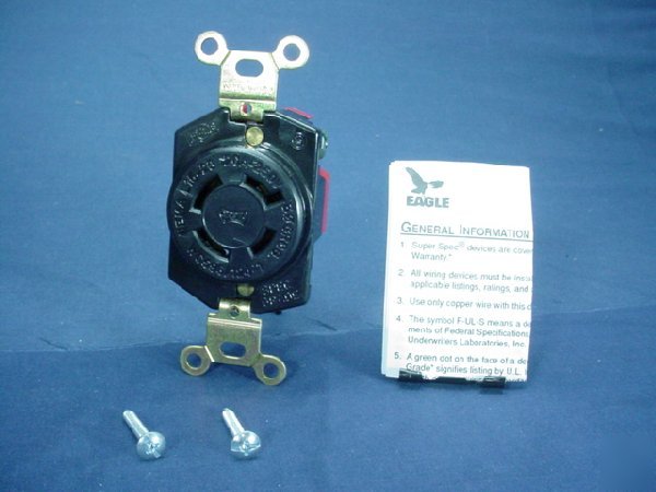 Eagle locking receptacle outlet L15-20 20A 250V 3ÃƒÂ¸