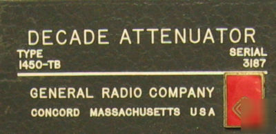 General radio 1450-tb decade attenuator