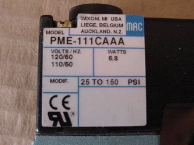 Mac solenoid valve p/n: pme-111CAAA