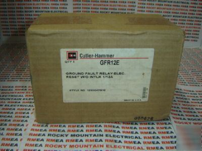 New cutler hammer ground fault relay elec reset GFR12E 