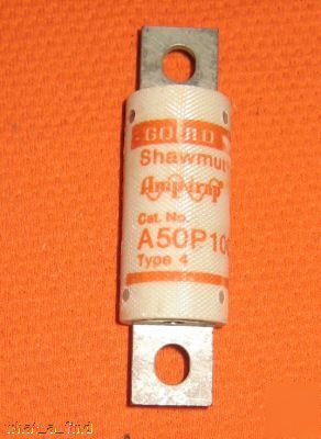 New gould shawmut A50P100 fuse amp-trap 100 a A50P nos