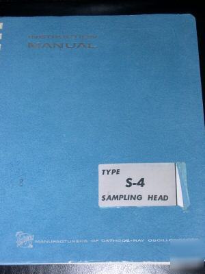 Tektronix type s-4 sampling head instruction manual