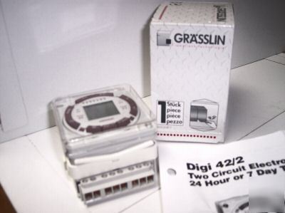 Grasslin DIGI42/2-2 circuit electronic time switch 24/7