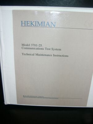 Hekimian model 3701-25 communications test system