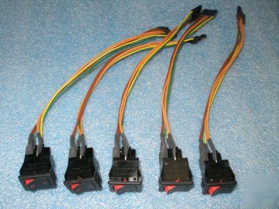 New lot of 5 on/off rocker switches dpst 8A switch 
