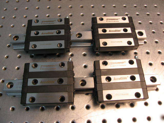 G35440 two thomson accuglide rails & 4 slides blocks