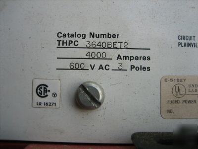 Ge thpc 3640BET2 4000 amp 600 volt contact switch hpcs