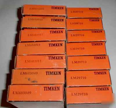 Lot timken bearings LM501310 LM603011 LM603049 LM29710