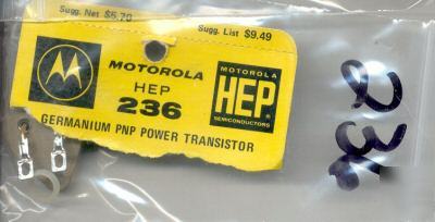 Motorola HEP236 germanium pnp power transistor 1EA