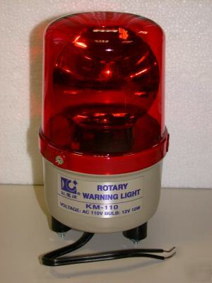 Rotary warning light motorized color amber 110VAC 